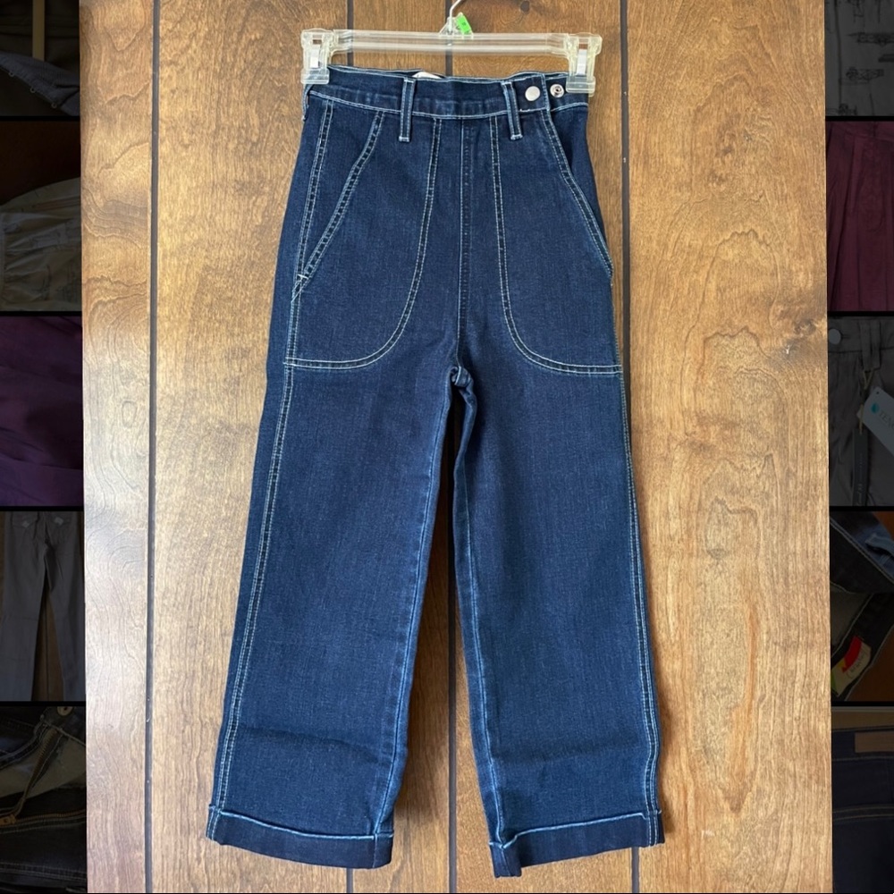 Fervour High-waisted Denim Capris